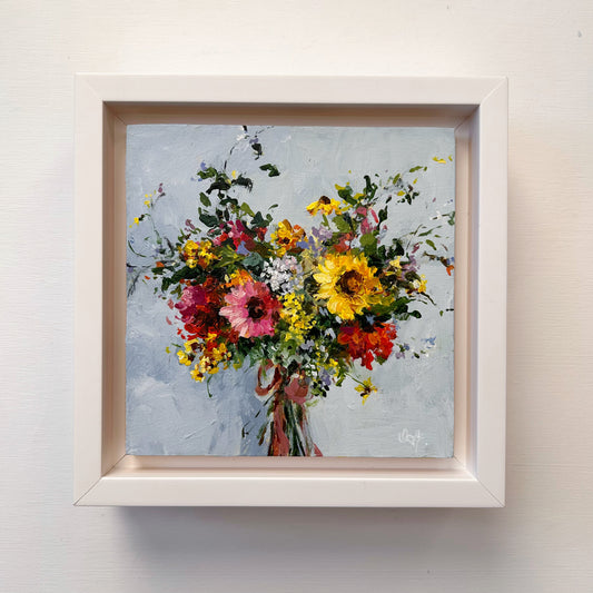 Wildflowers. Original mini floral painting. Ursula Maser Art.