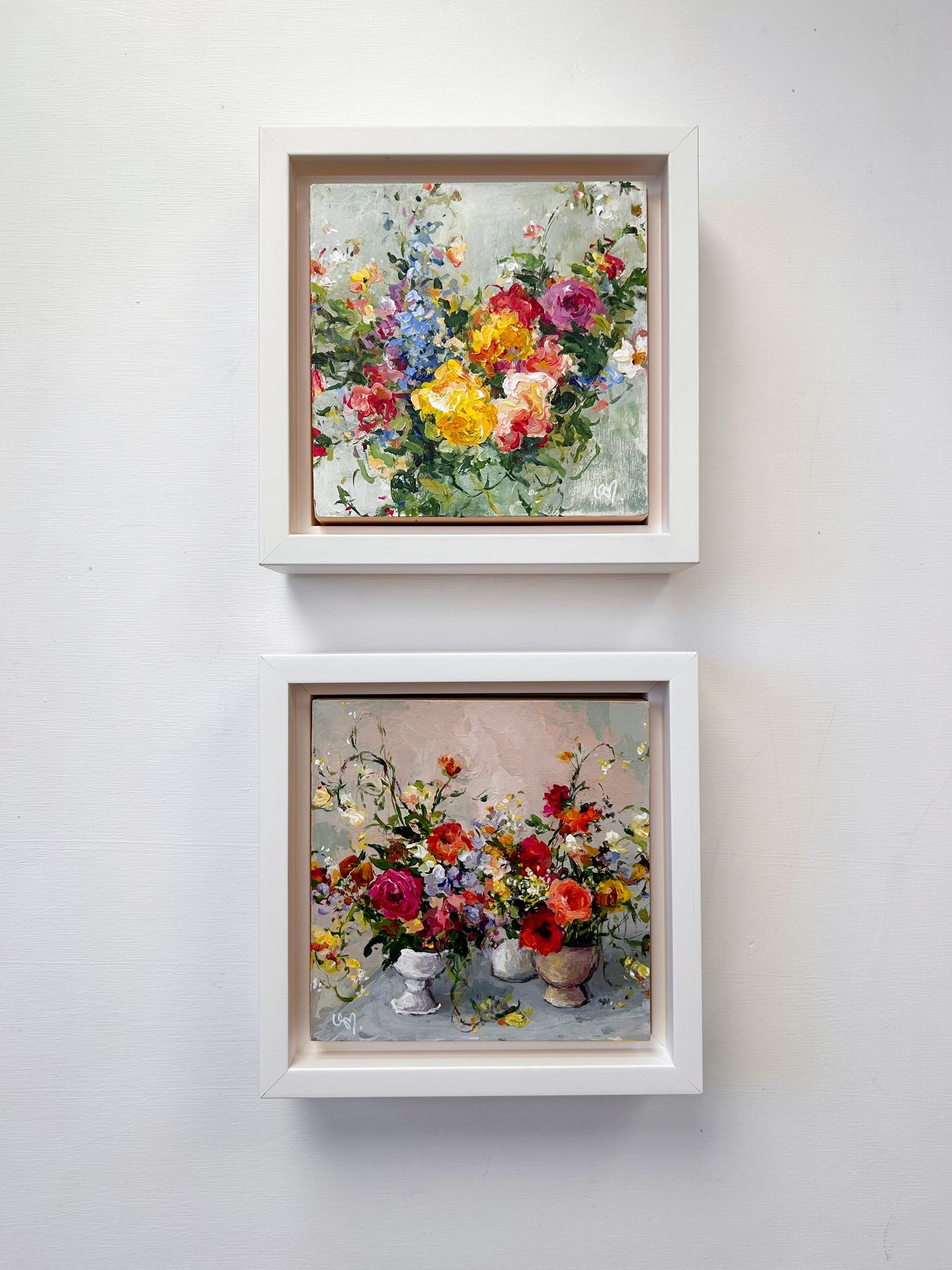 Original mini floral painting. Ursula Maser Art.