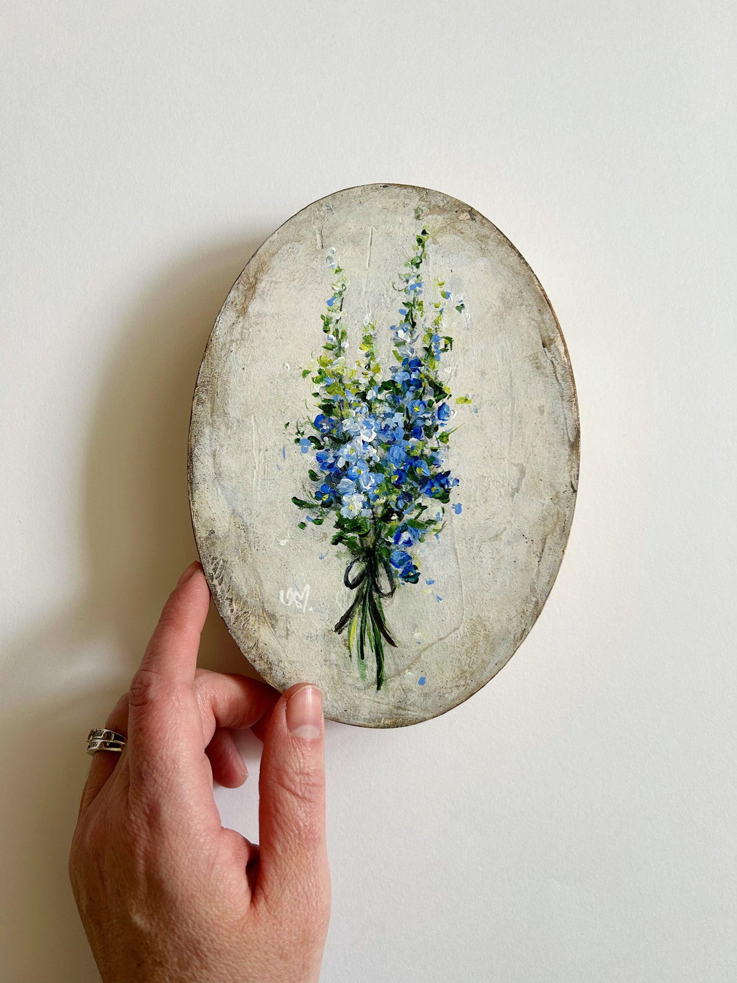 Larkspur Bouquet ~ Oval Series