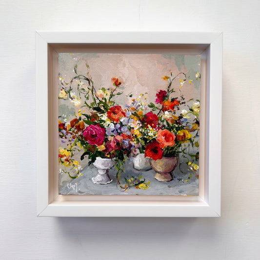 Original mini floral painting. Ursula Maser Art.