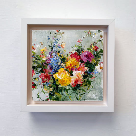 Original mini floral painting. Ursula Maser Art.