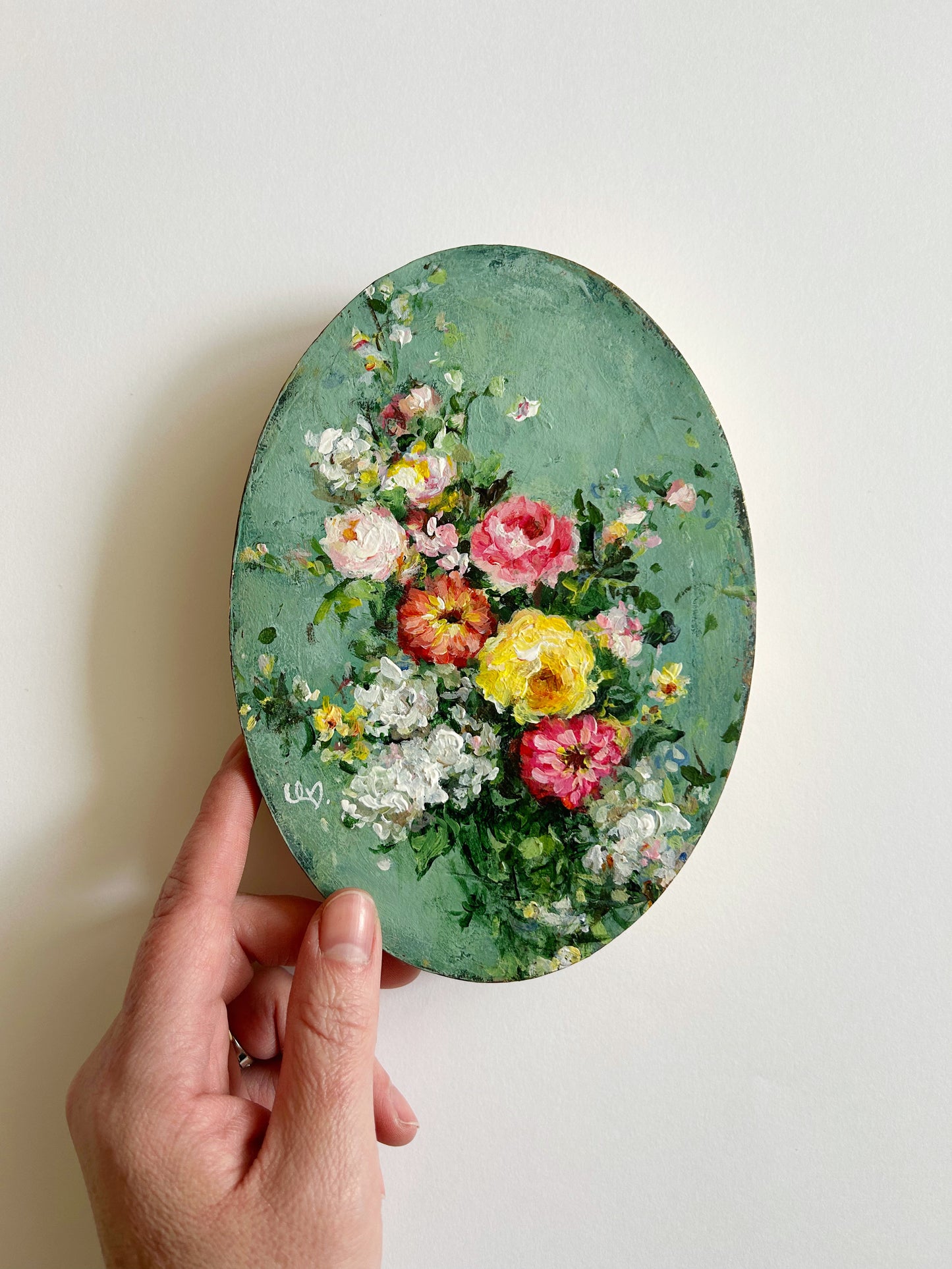 Roses and Zinnia’s ~ Oval Series