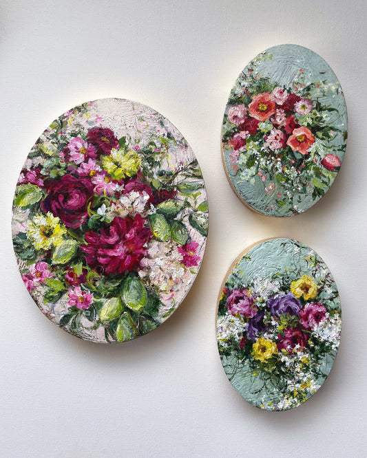 Magenta with a Touch of Lime ~ Oval Series