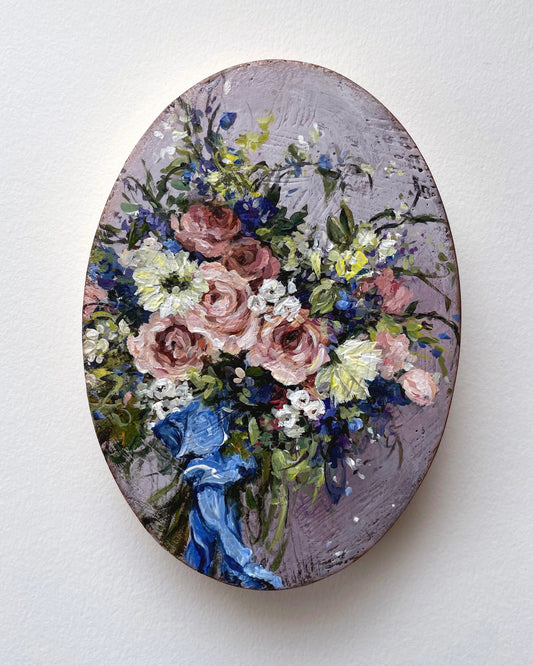 Deep Lavender and Blush ~ Oval Series