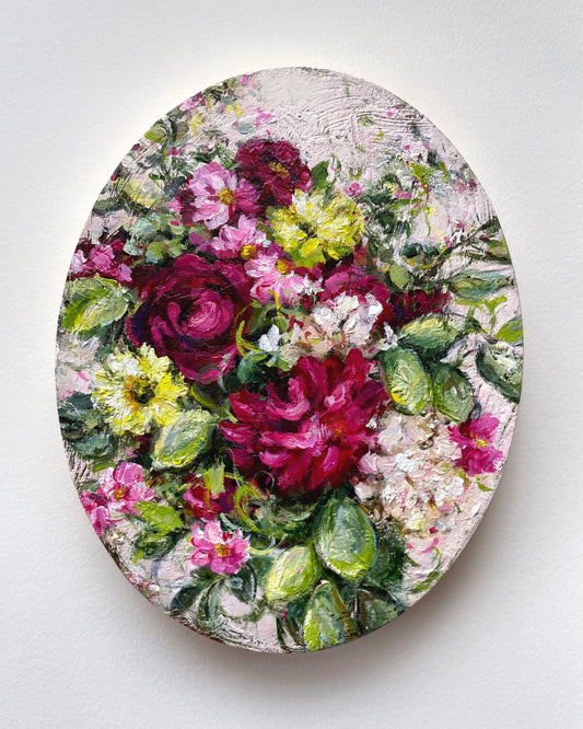 Magenta with a Touch of Lime ~ Oval Series