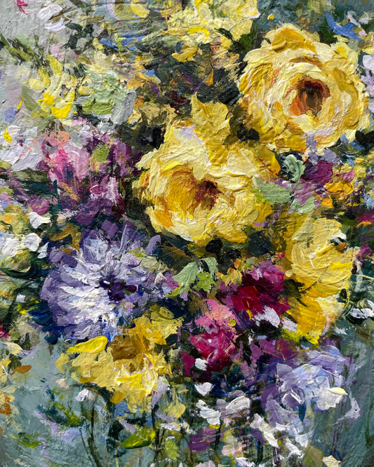 Touch of Spring on Sage ~ Oval Series