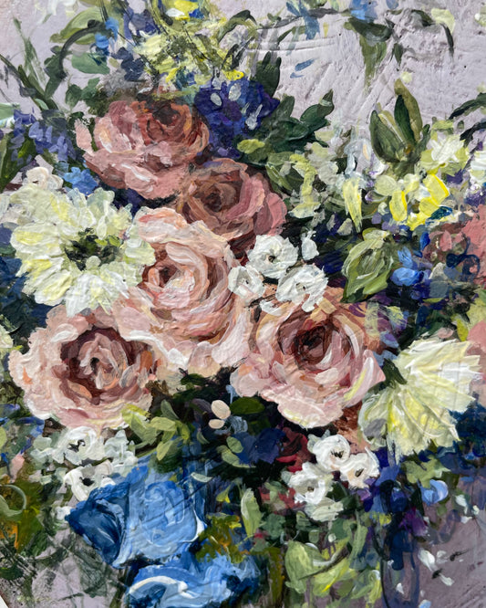 Deep Lavender and Blush ~ Oval Series