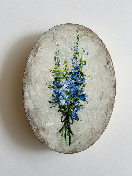 Larkspur Bouquet ~ Oval Series