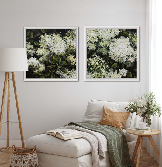 Hydrangea Meditations ~ I (Diptych)